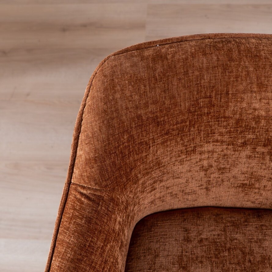 Stuhl Nubo Chenille Kupfer