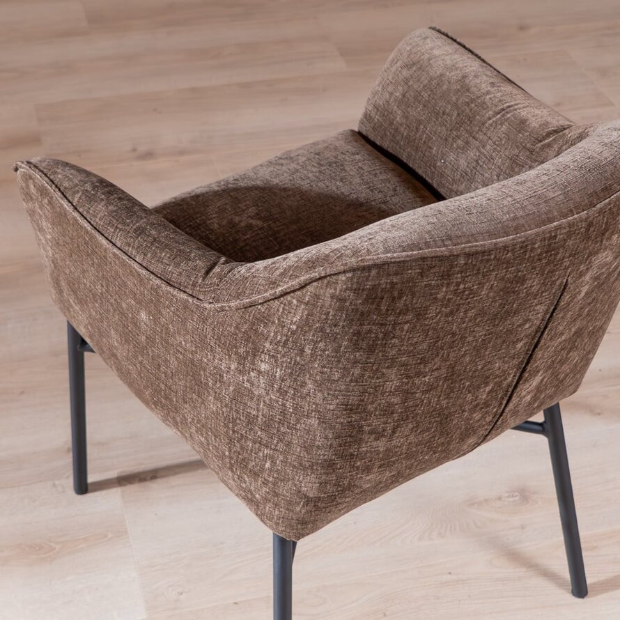 Stuhl Nubo Chenille Mocha