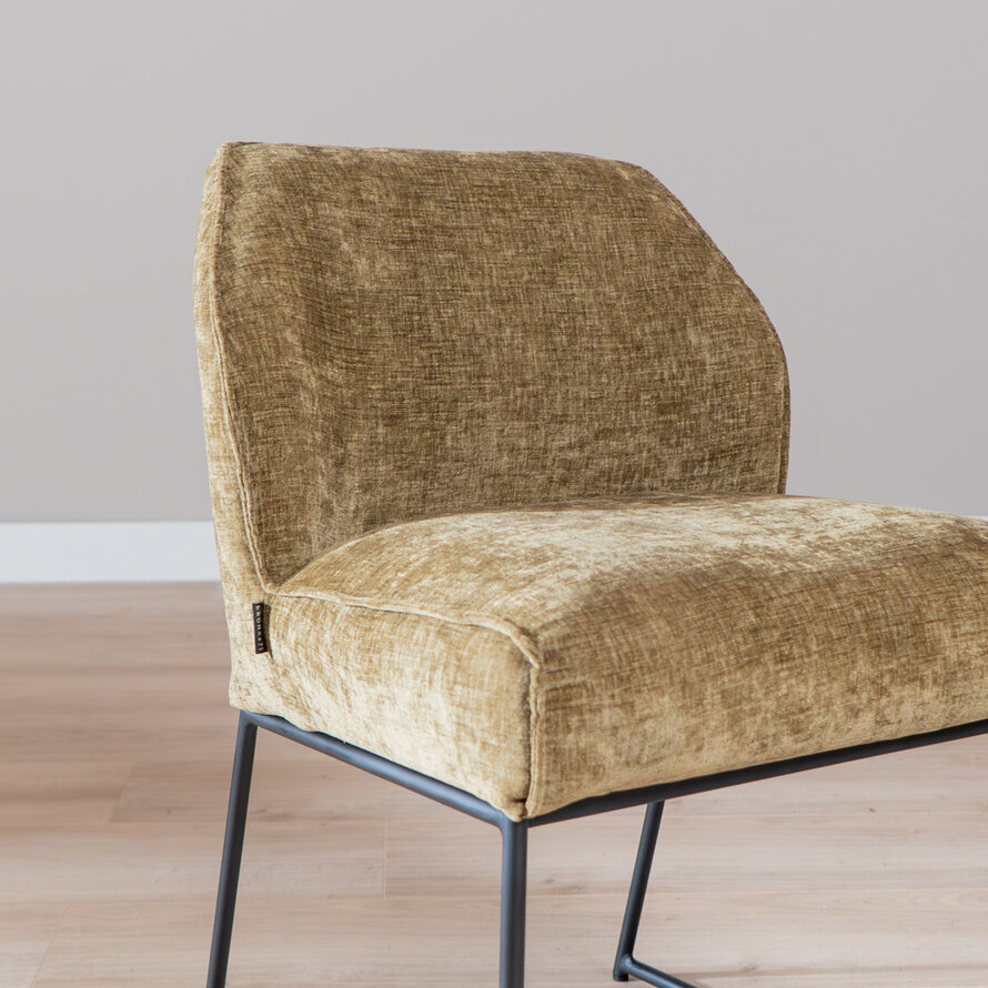 Stuhl Momo Chenille Olivgrün