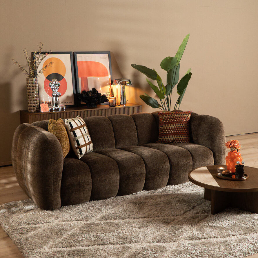 3-Sitzer-Sofa Luca chenille mocha