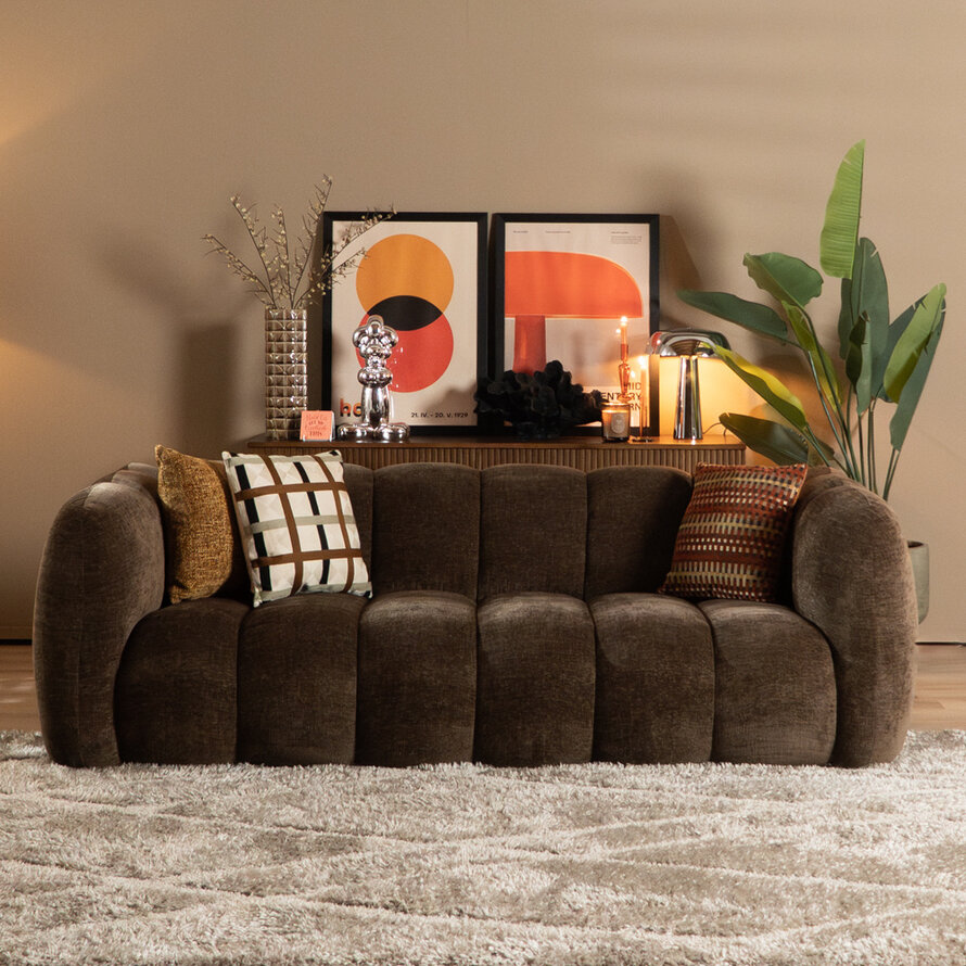 3-Sitzer-Sofa Luca chenille mocha