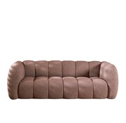 Bronx71 3-Sitzer-Sofa Luca Bouclé rot/rosa