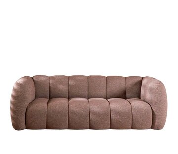 Bronx71 3-Sitzer-Sofa Luca Bouclé rot/rosa