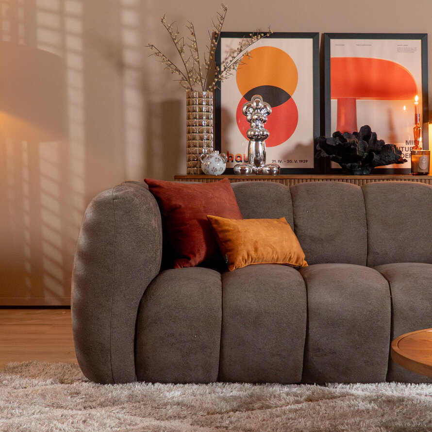 3-Sitzer-Sofa Luca Chenille braun