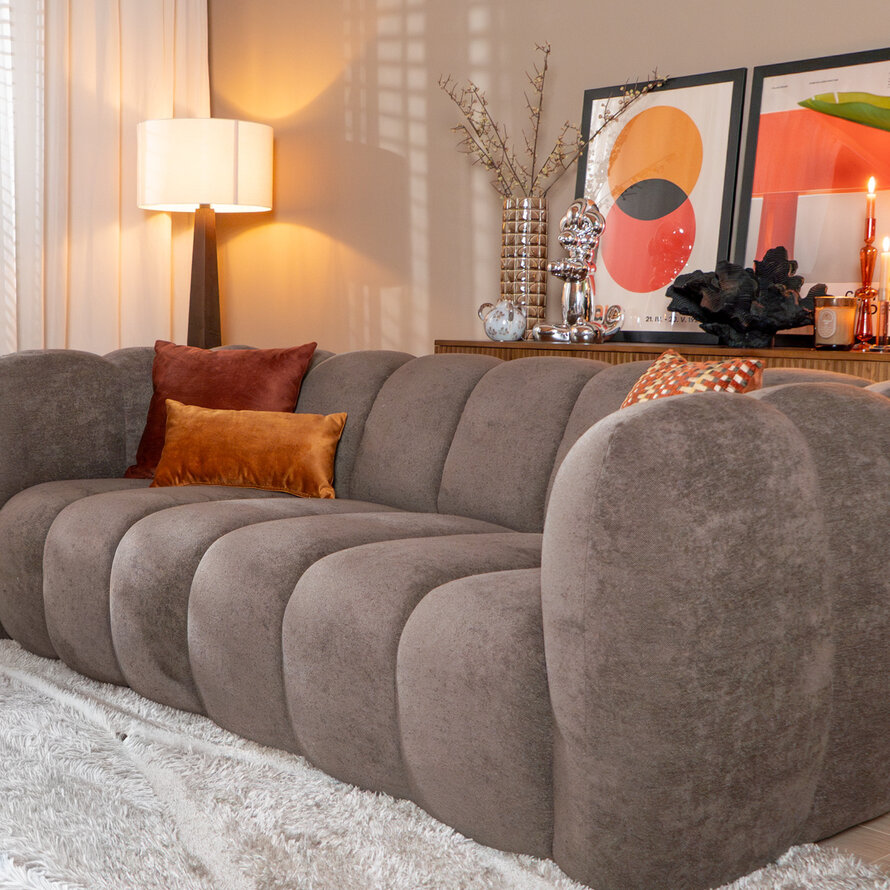 3-Sitzer-Sofa Luca Chenille braun