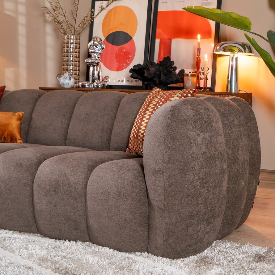 3-Sitzer-Sofa Luca Chenille braun