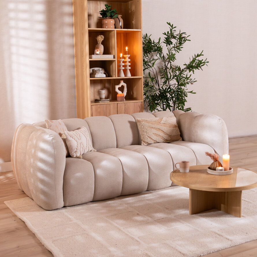 3-Sitzer-Sofa Luca Chenille beige