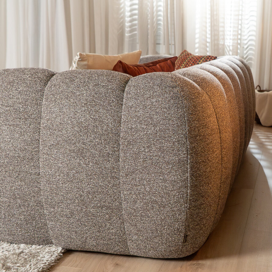 3-Sitzer-Sofa Luca Bouclé braun/grau