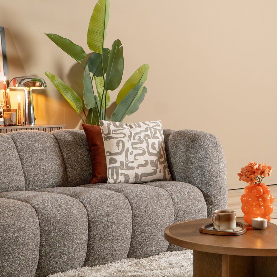 3-Sitzer-Sofa Luca Bouclé braun/grau