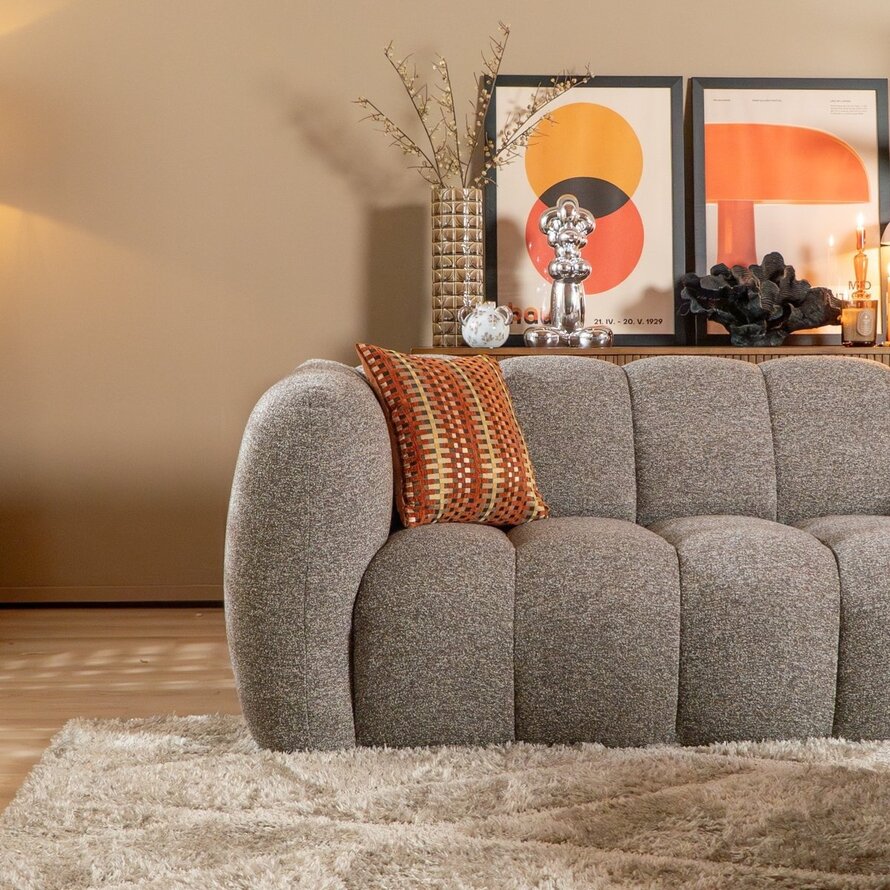 3-Sitzer-Sofa Luca Bouclé braun/grau