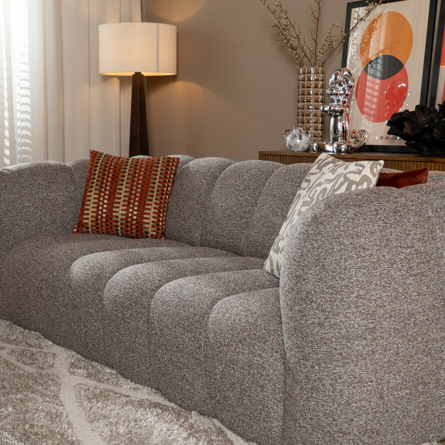 3-Sitzer-Sofa Luca Bouclé braun/grau