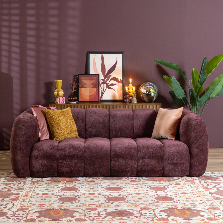 3-Sitzer-Sofa Luca chenille lila