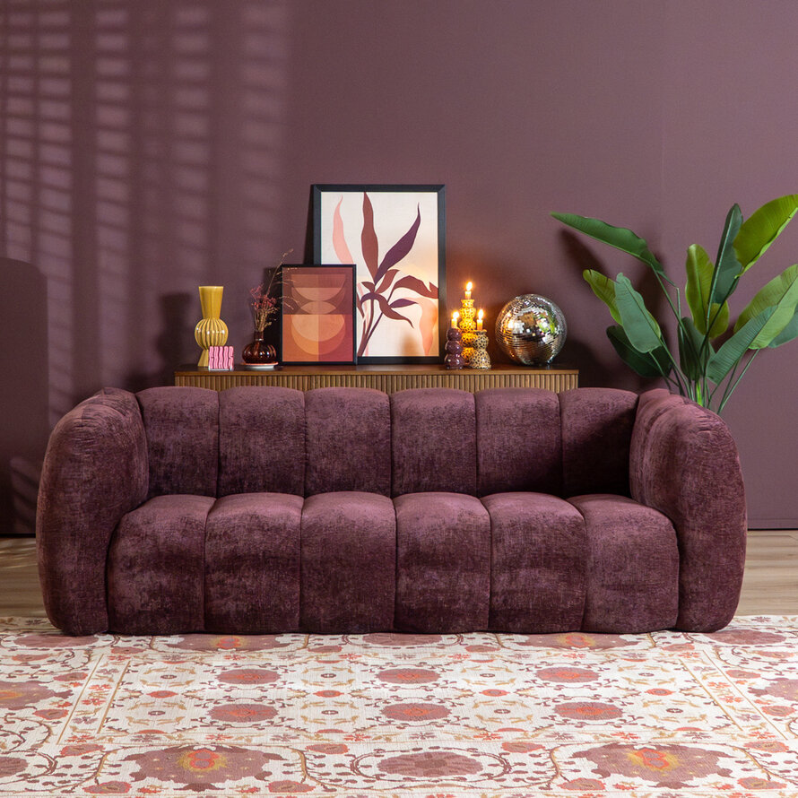 3-Sitzer-Sofa Luca chenille lila