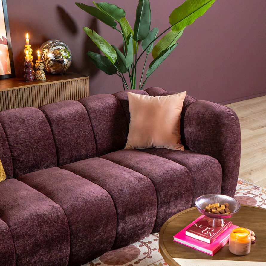 3-Sitzer-Sofa Luca chenille lila