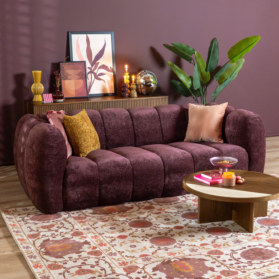 3-Sitzer-Sofa Luca chenille lila