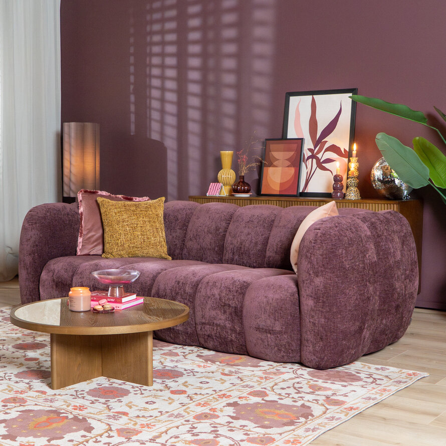 3-Sitzer-Sofa Luca chenille lila