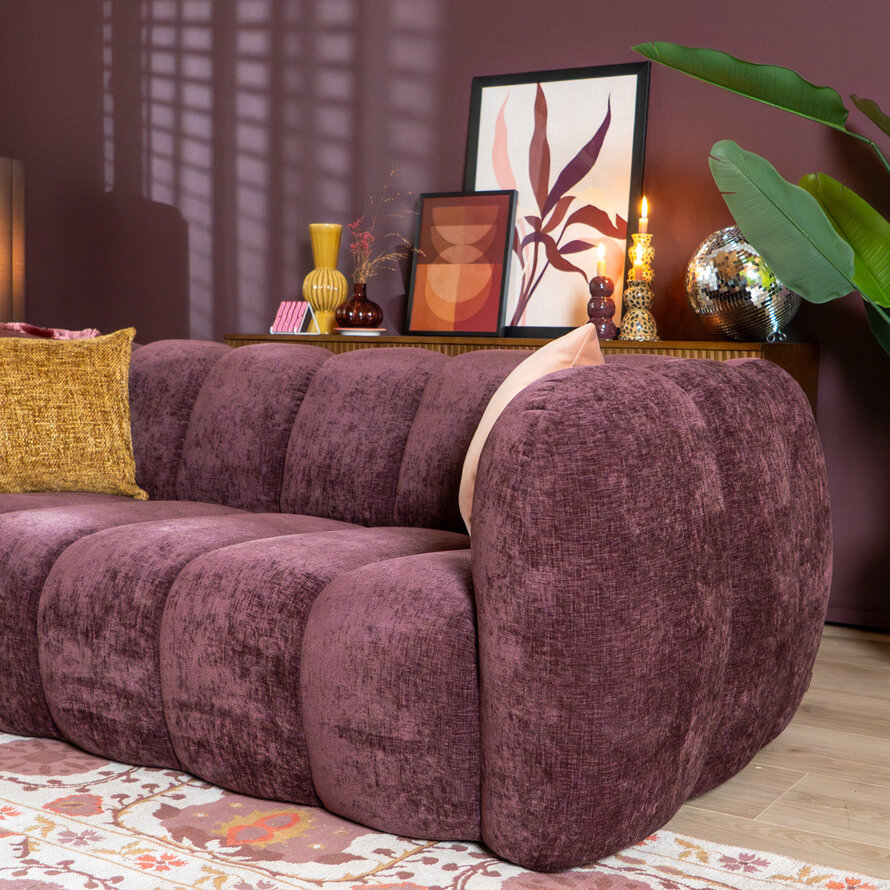 3-Sitzer-Sofa Luca chenille lila