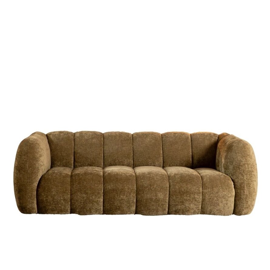 3-Sitzer-Sofa Luca chenille olive grün