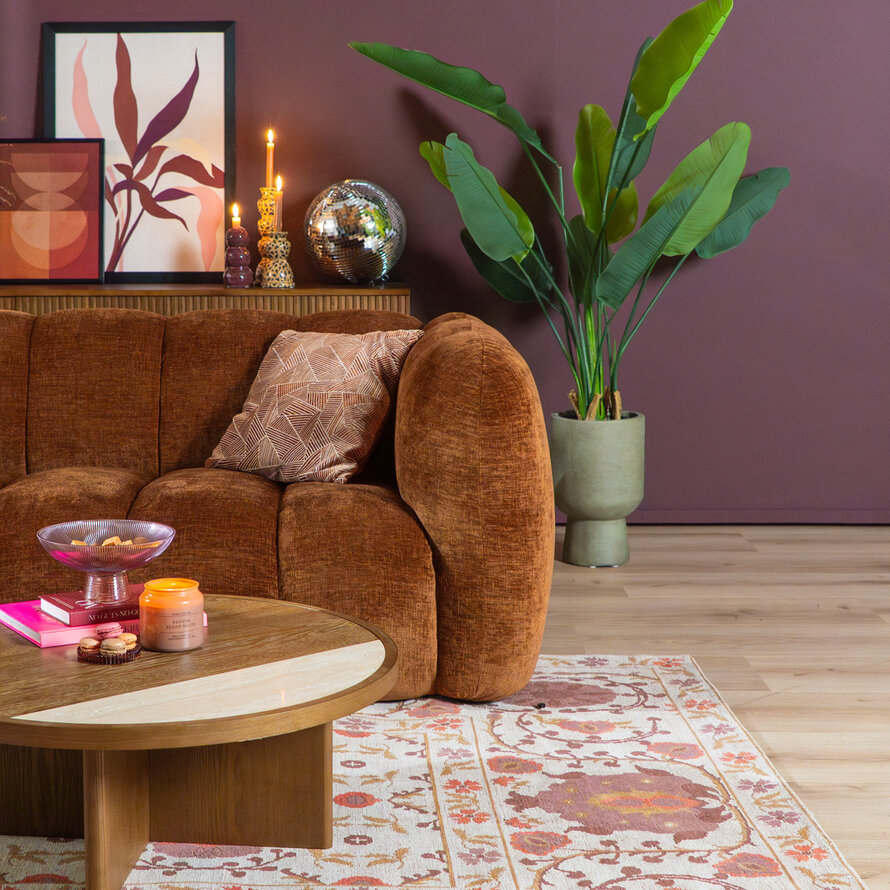 3-Sitzer-Sofa Luca chenille kupfer