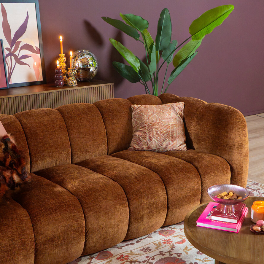 3-Sitzer-Sofa Luca chenille kupfer