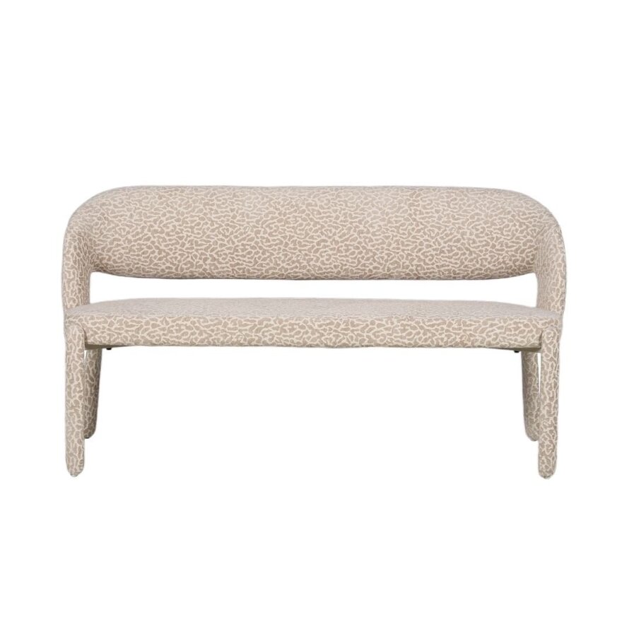 Esszimmerbank Leo taupe Leo-Print 160 cm