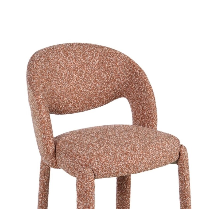 Barhocker June Bouclé terrakotta 70 cm