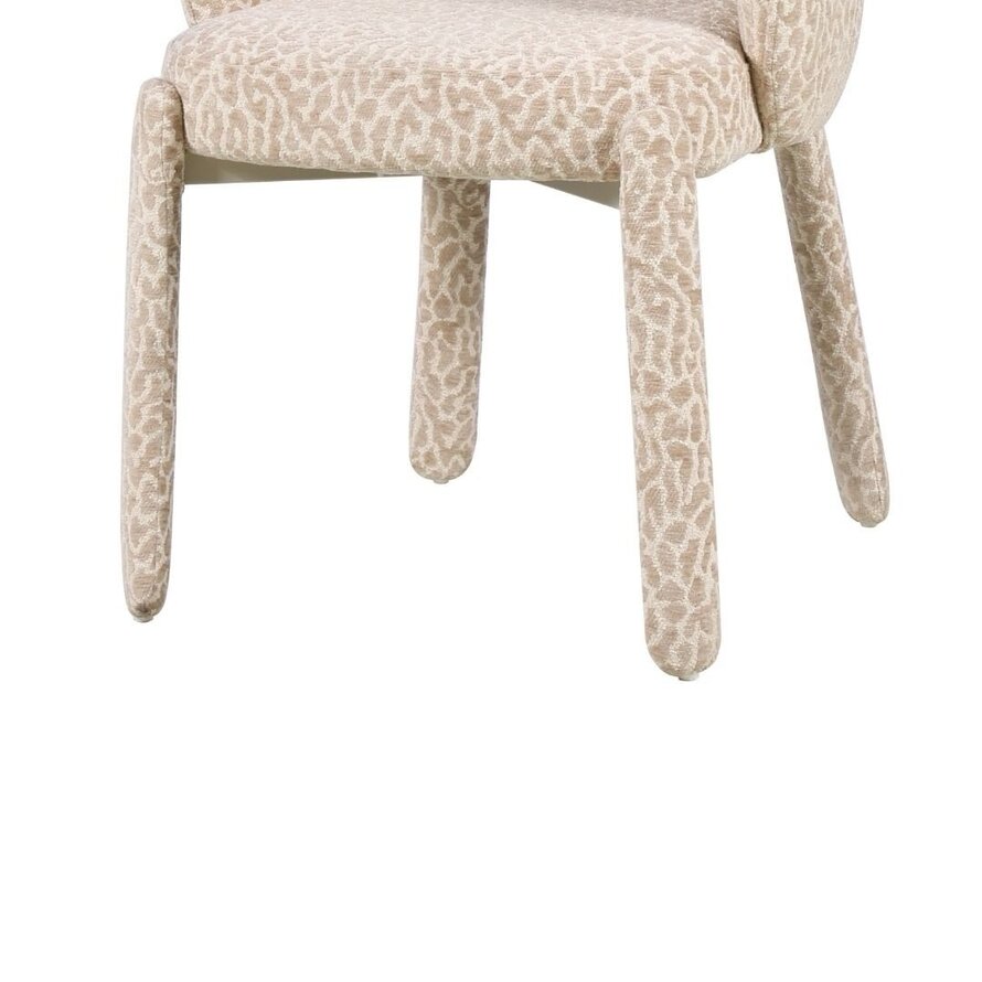 Stuhl Leo taupe Leo-Print