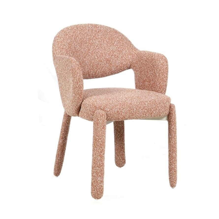 Stuhl June Bouclé terrakotta