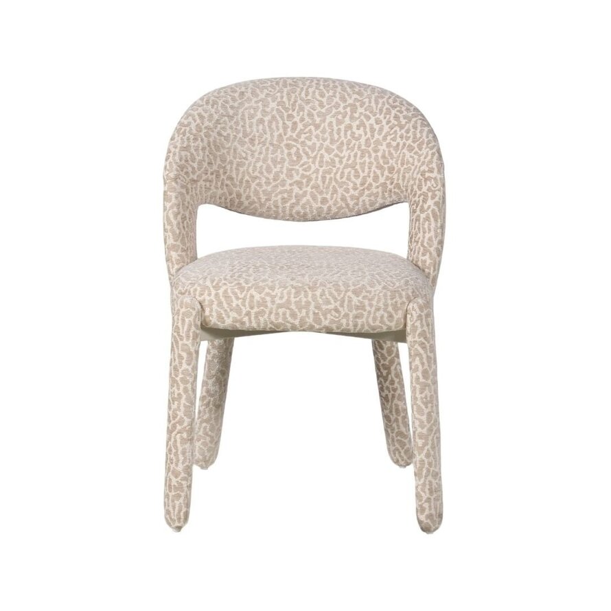 Stuhl Nala taupe Leo-Print