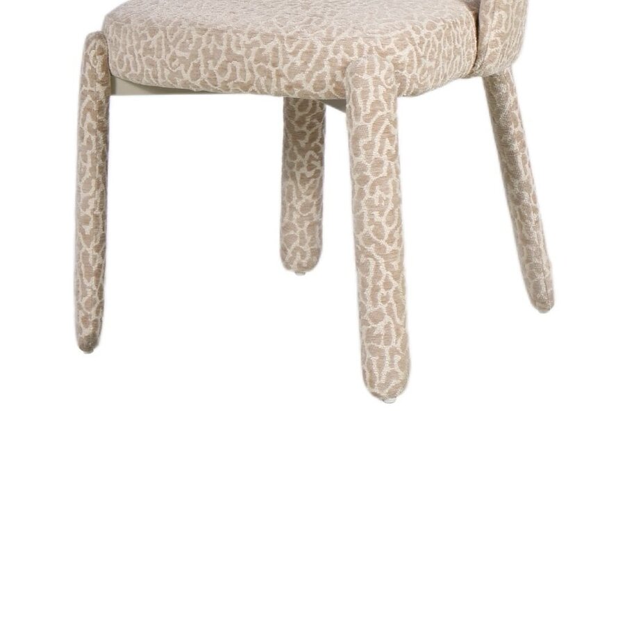 Stuhl Nala taupe Leo-Print