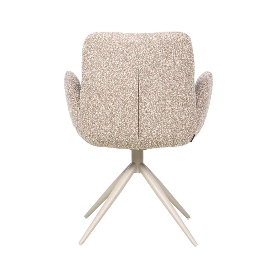 Stuhl Alex drehbar Bouclé braun