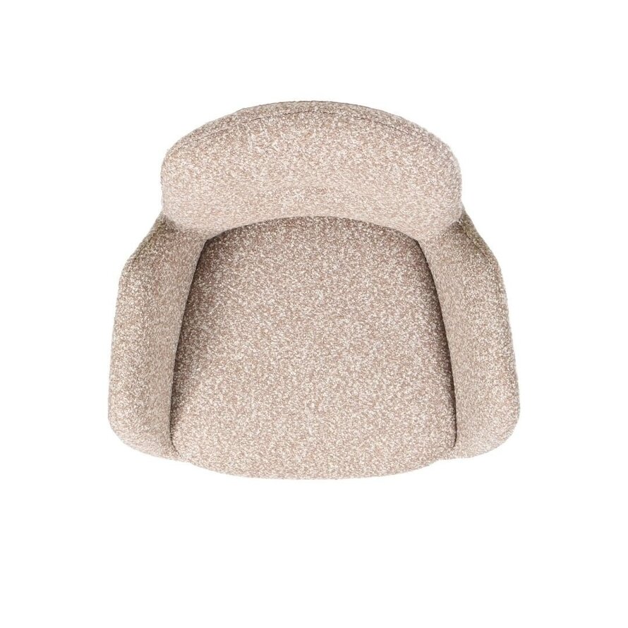 Stuhl Alex drehbar Bouclé braun