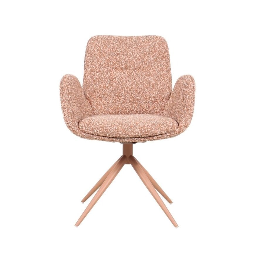 Stuhl Alex drehbar Bouclé terrakotta