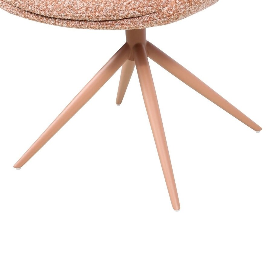 Stuhl Alex drehbar Bouclé terrakotta