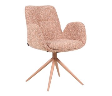 Bronx71 Stuhl Alex drehbar Bouclé terrakotta