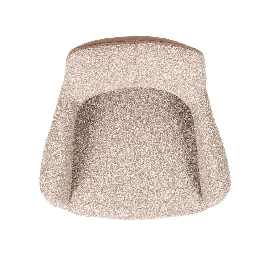 Stuhl Jules drehbar Bouclé braun