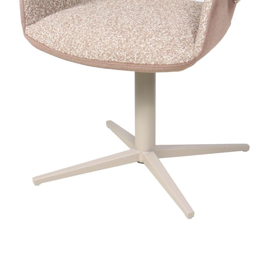 Stuhl Jules drehbar Bouclé braun