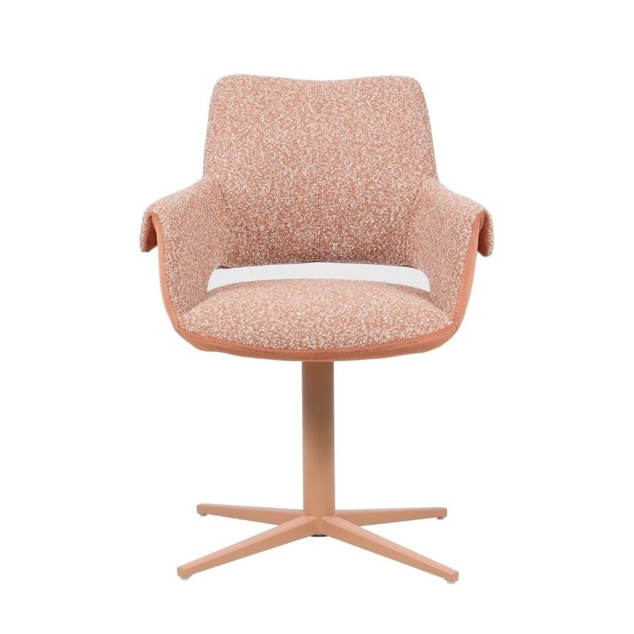 Stuhl Jules drehbar Bouclé terrakotta