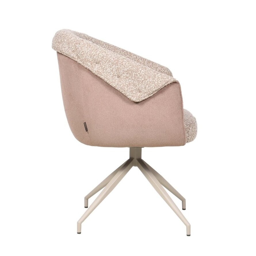 Stuhl Riley drehbar Bouclé braun