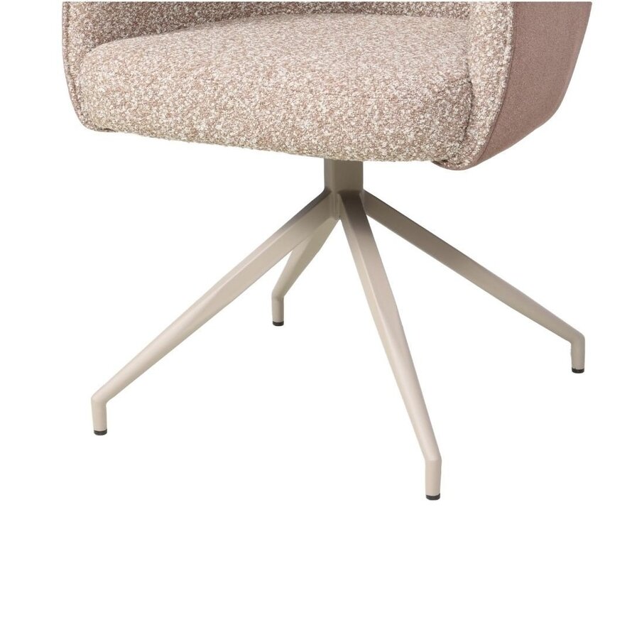 Stuhl Riley drehbar Bouclé braun