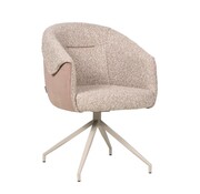 Bronx71 Stuhl Riley drehbar Bouclé braun