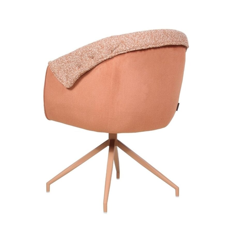 Stuhl Riley drehbar Bouclé terrakotta