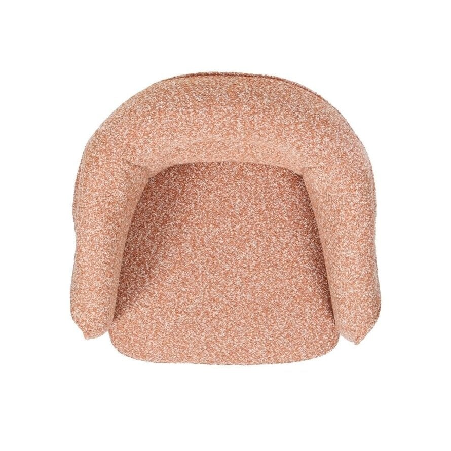 Stuhl Riley drehbar Bouclé terrakotta