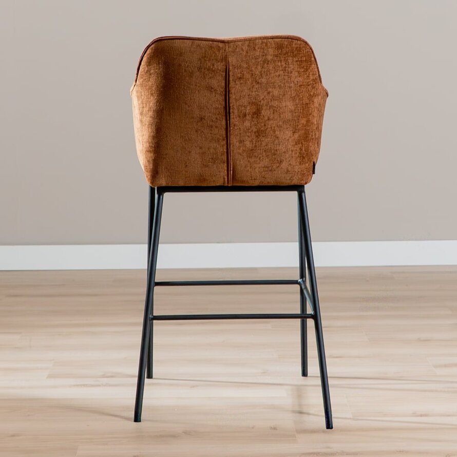 Barhocker Nubo Chenille Kupfer 85 cm