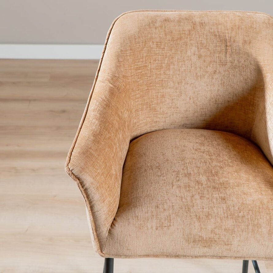 Barhocker Nubo Chenille peach 85 cm