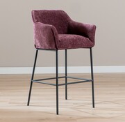 Bronx71 Barhocker Nubo Chenille Lila 85 cm