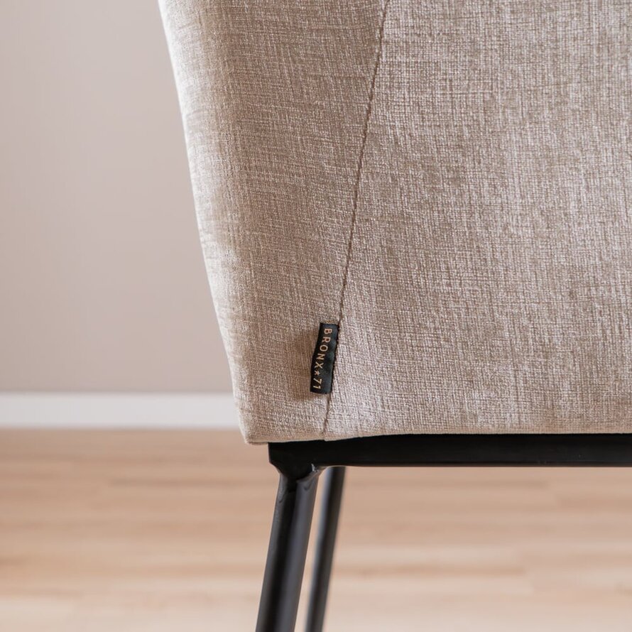 Barhocker Nubo Chenille Sand 85 cm