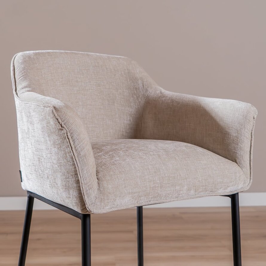 Barhocker Nubo Chenille Sand 85 cm