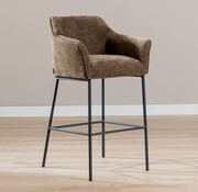 Bronx71 Barhocker Nubo Chenille Mocha 85 cm