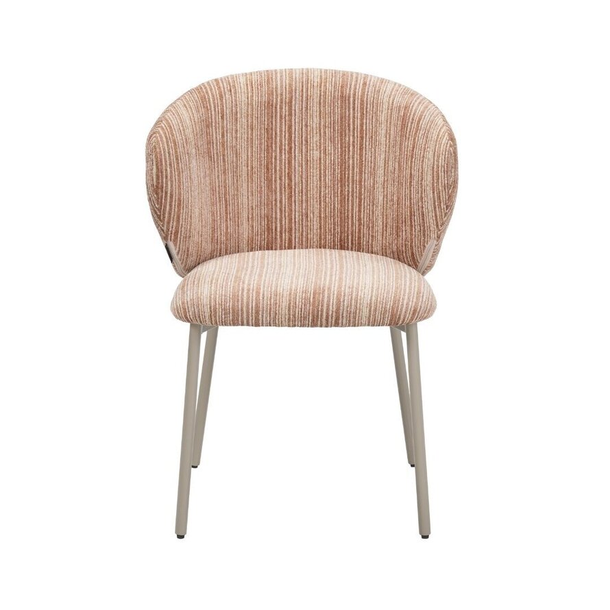 Stuhl Milo Chenille beige/pink